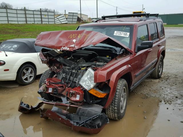 1J8HH48K58C240043 - 2008 JEEP COMMANDER MAROON photo 2