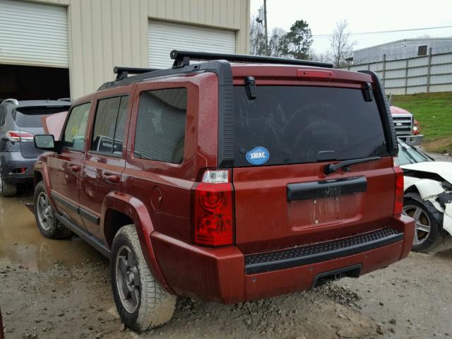 1J8HH48K58C240043 - 2008 JEEP COMMANDER MAROON photo 3