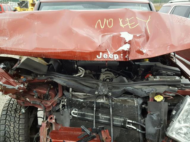 1J8HH48K58C240043 - 2008 JEEP COMMANDER MAROON photo 7