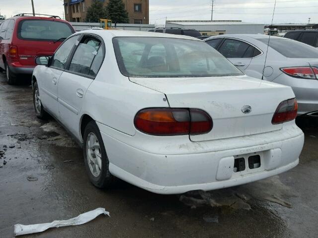 1G1ND52J22M522307 - 2002 CHEVROLET MALIBU WHITE photo 3