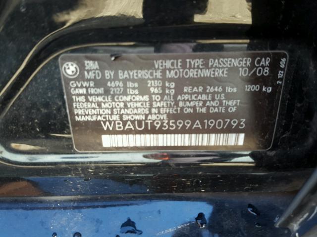 WBAUT93599A190793 - 2009 BMW 328 IT BLACK photo 10