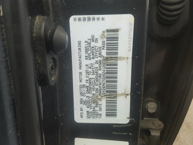 5Y2SP67009Z412683 - 2009 PONTIAC VIBE GRAY photo 10