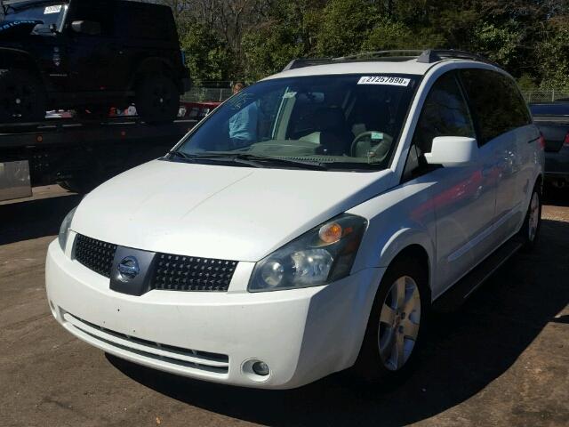 5N1BV28U14N348441 - 2004 NISSAN QUEST S WHITE photo 2