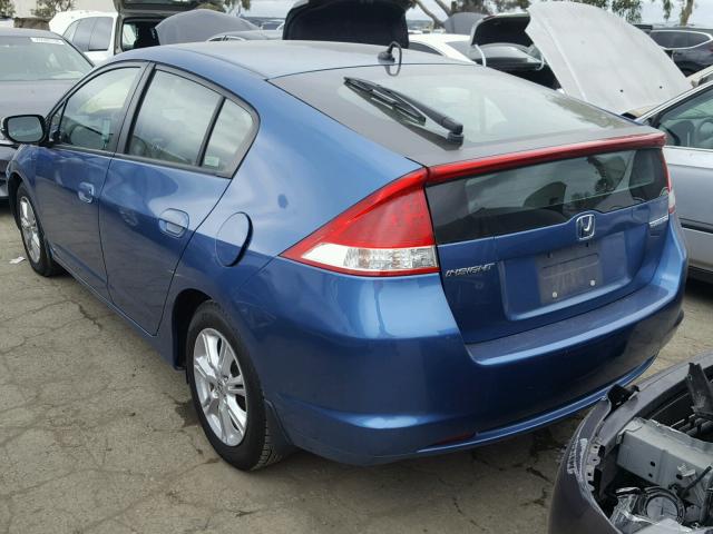 JHMZE2H78AS003559 - 2010 HONDA INSIGHT EX BLUE photo 3