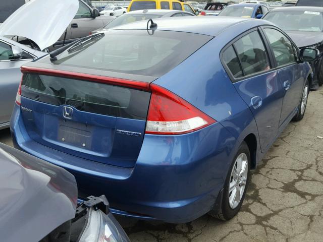 JHMZE2H78AS003559 - 2010 HONDA INSIGHT EX BLUE photo 4