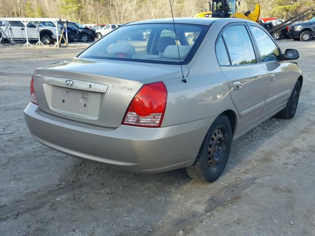 KMHDN46D76U362344 - 2006 HYUNDAI ELANTRA GL GOLD photo 4