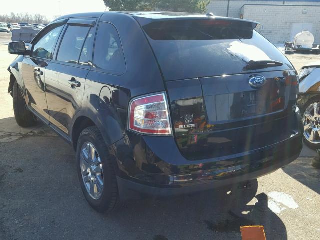 2FMDK49C87BB18351 - 2007 FORD EDGE SEL P BLACK photo 3