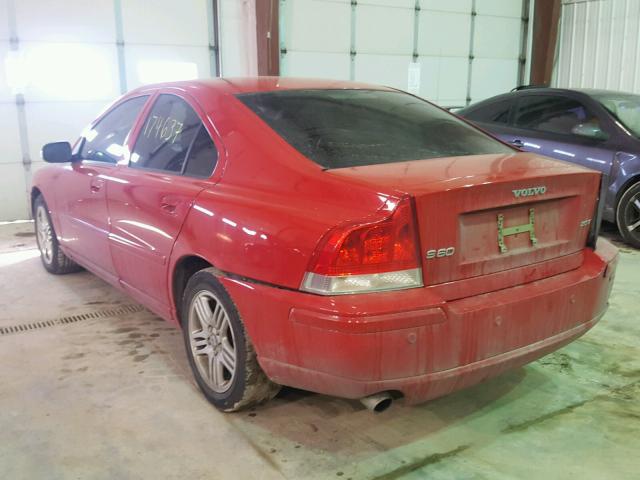 YV1RS592472613105 - 2007 VOLVO S60 2.5T RED photo 3