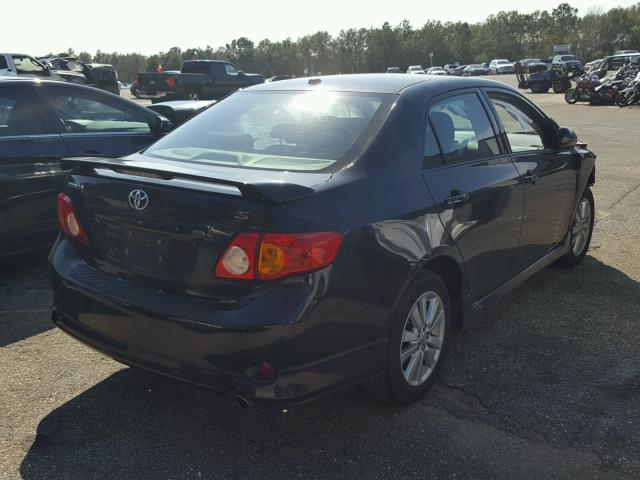 1NXBU4EE9AZ341542 - 2010 TOYOTA COROLLA BA BLACK photo 4