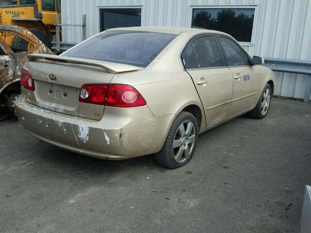 KNAGE123885225565 - 2008 KIA OPTIMA LX GOLD photo 4