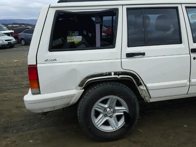 1J4FF68S01L519934 - 2001 JEEP CHEROKEE L WHITE photo 9