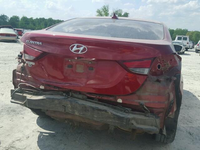 5NPDH4AE9GH676780 - 2016 HYUNDAI ELANTRA SE RED photo 9