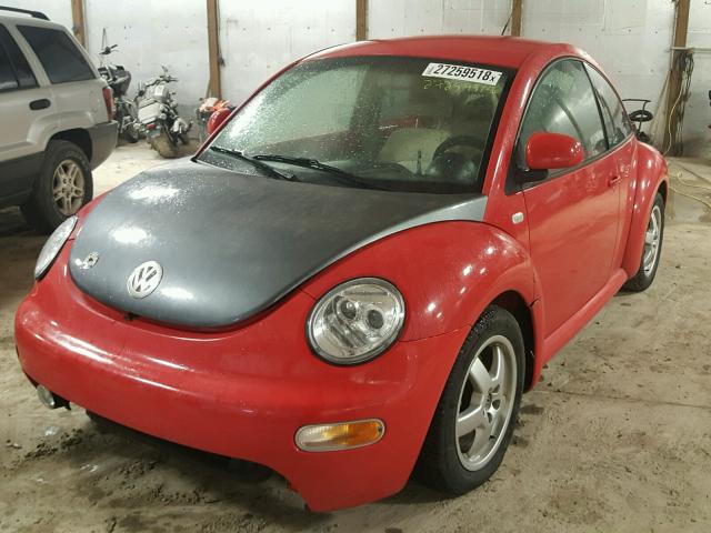 3VWCA21C2XM447139 - 1999 VOLKSWAGEN NEW BEETLE RED photo 2