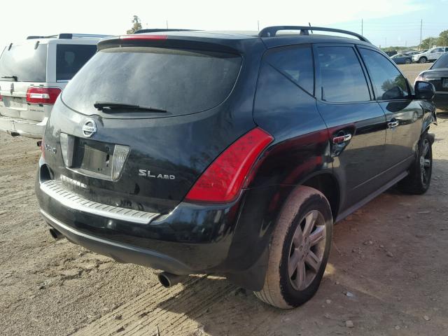 JN8AZ08W17W607099 - 2007 NISSAN MURANO SL BLACK photo 4