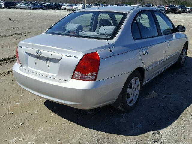 KMHDN46D44U789297 - 2004 HYUNDAI ELANTRA GL SILVER photo 4