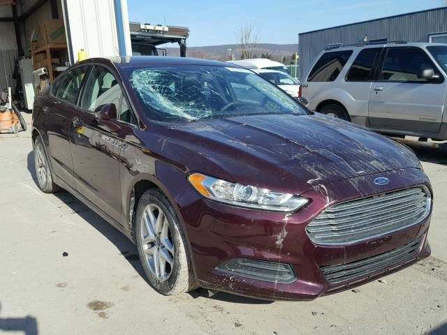 3FA6P0H74DR204853 - 2013 FORD FUSION SE MAROON photo 1