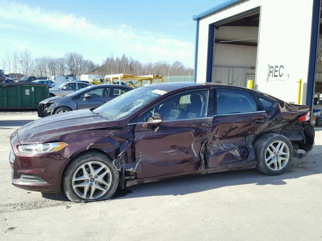 3FA6P0H74DR204853 - 2013 FORD FUSION SE MAROON photo 9