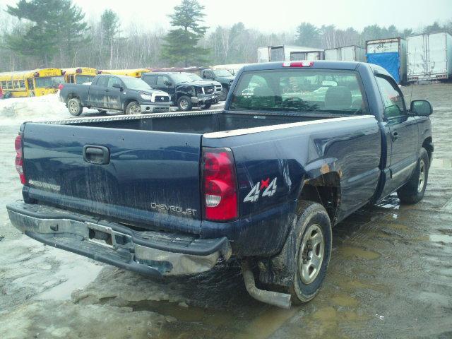 1GCEK14T24E312243 - 2004 CHEVROLET SILVERADO BLUE photo 4