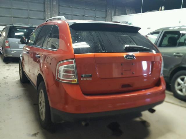 2FMDK36CX8BA07400 - 2008 FORD EDGE SE ORANGE photo 3