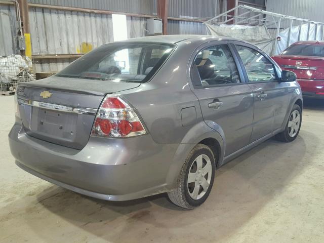 KL1TD5DE6AB064870 - 2010 CHEVROLET AVEO LS GRAY photo 4