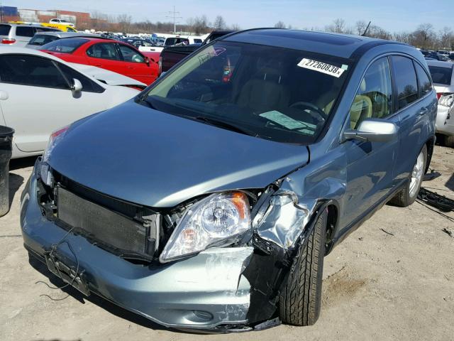 5J6RE4H74BL087933 - 2011 HONDA CR-V EXL BLUE photo 2