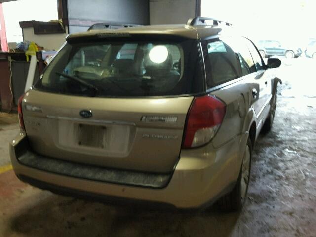 4S4BP60C987309918 - 2008 SUBARU OUTBACK GOLD photo 4