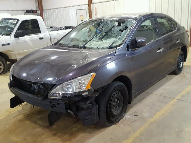 3N1AB7AP8EL674008 - 2014 NISSAN SENTRA S CHARCOAL photo 2