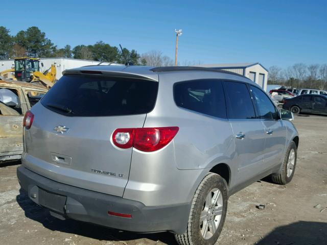 1GNKRGED8BJ242073 - 2011 CHEVROLET TRAVERSE L SILVER photo 4