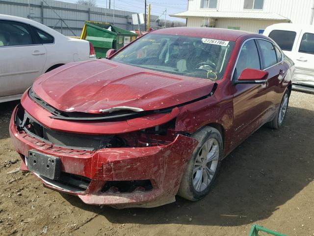 2G1125S37F9174450 - 2015 CHEVROLET IMPALA LT RED photo 2