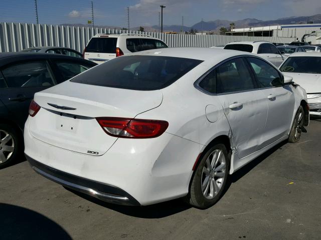 1C3CCCAB4FN621845 - 2015 CHRYSLER 200 LIMITE WHITE photo 4