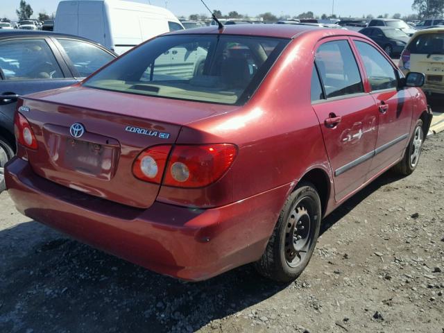 1NXBR32E05Z483395 - 2005 TOYOTA COROLLA CE RED photo 4