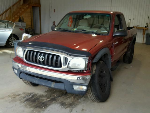 5TEWM72N32Z091056 - 2002 TOYOTA TACOMA XTR RED photo 2