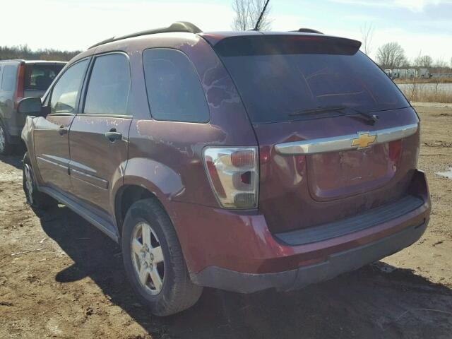 2CNDL13F976063836 - 2007 CHEVROLET EQUINOX LS BURGUNDY photo 3