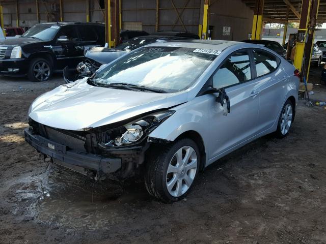 KMHDH4AE8CU253572 - 2012 HYUNDAI ELANTRA GL SILVER photo 2