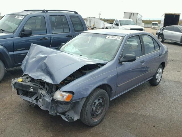 1N4AB41D4WC761828 - 1998 NISSAN SENTRA E BLUE photo 2