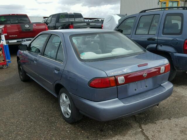 1N4AB41D4WC761828 - 1998 NISSAN SENTRA E BLUE photo 3