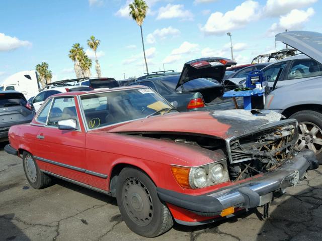 WDBBA48D8KA099151 - 1989 MERCEDES-BENZ 560 SL RED photo 1