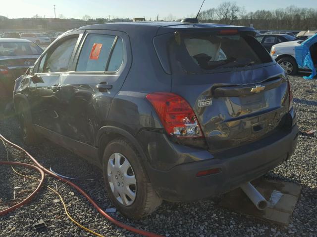 3GNCJKSB8GL247968 - 2016 CHEVROLET TRAX LS GRAY photo 3