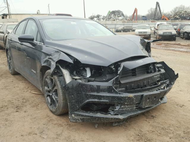 3FA6P0LU6JR138637 - 2018 FORD FUSION SE BLACK photo 1