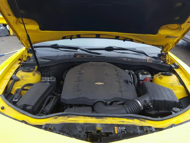 2G1FB1ED8B9137582 - 2011 CHEVROLET CAMARO LT YELLOW photo 7