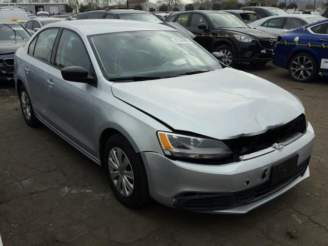3VW2K7AJ8EM334491 - 2014 VOLKSWAGEN JETTA BASE SILVER photo 1