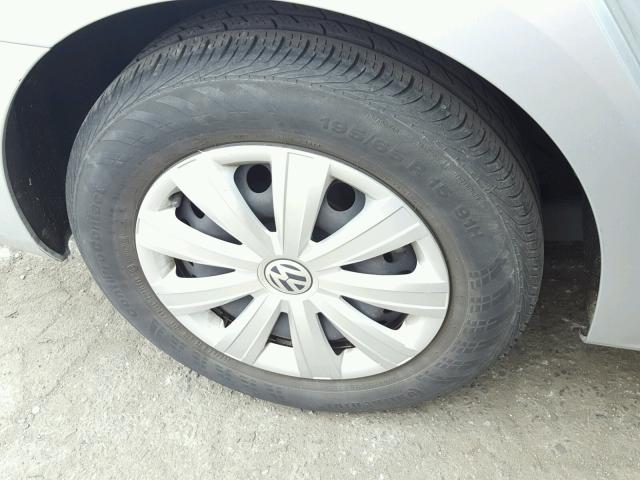 3VW2K7AJ8EM334491 - 2014 VOLKSWAGEN JETTA BASE SILVER photo 9