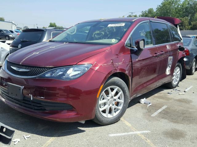 2C4RC1CG8HR560749 - 2017 CHRYSLER PACIFICA L RED photo 2
