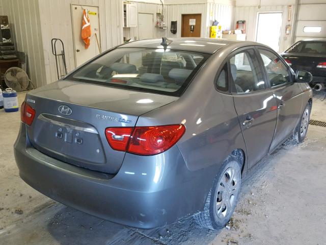 KMHDU4AD6AU144494 - 2010 HYUNDAI ELANTRA BL GRAY photo 4