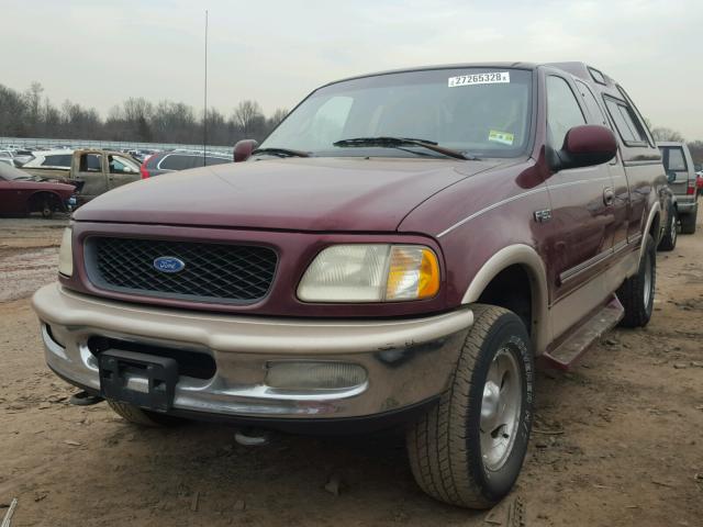 1FTDX18WXVNC35009 - 1997 FORD F150 MAROON photo 2