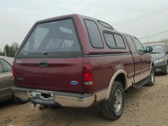 1FTDX18WXVNC35009 - 1997 FORD F150 MAROON photo 4