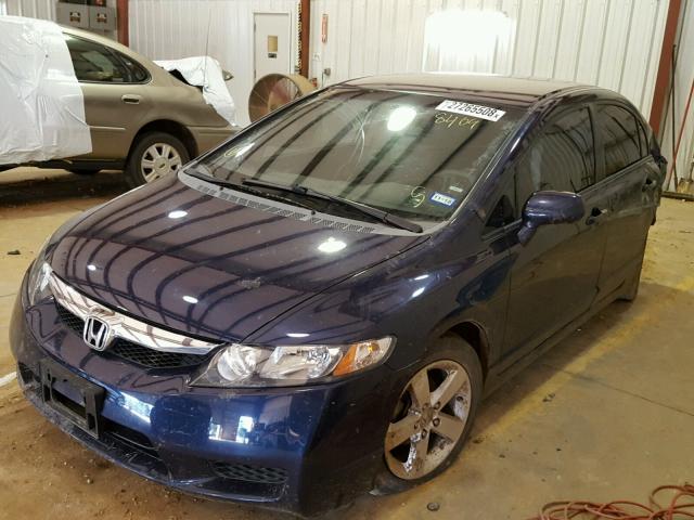 2HGFA16649H508409 - 2009 HONDA CIVIC BLUE photo 2