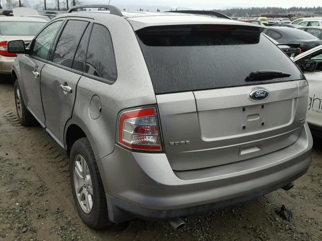 2FMDK48C28BA30902 - 2008 FORD EDGE SEL SILVER photo 3