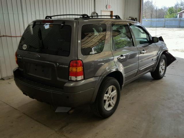 1FMYU96H66KC55365 - 2006 FORD ESCAPE HEV GRAY photo 4