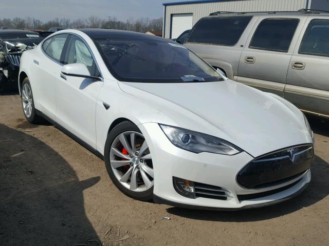 5YJSA1H1XEFP33481 - 2014 TESLA MODEL S WHITE photo 1